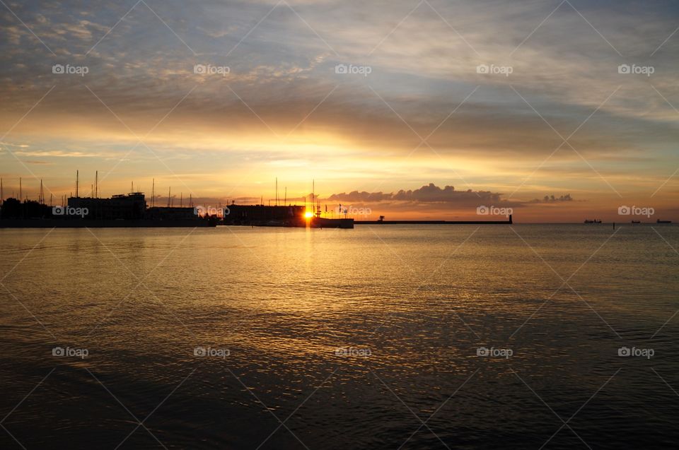 Sunset, Water, Dawn, Evening, Sea