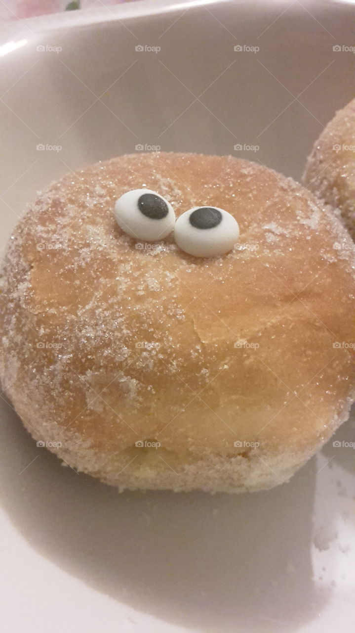 Jam Doughnut With Eyes