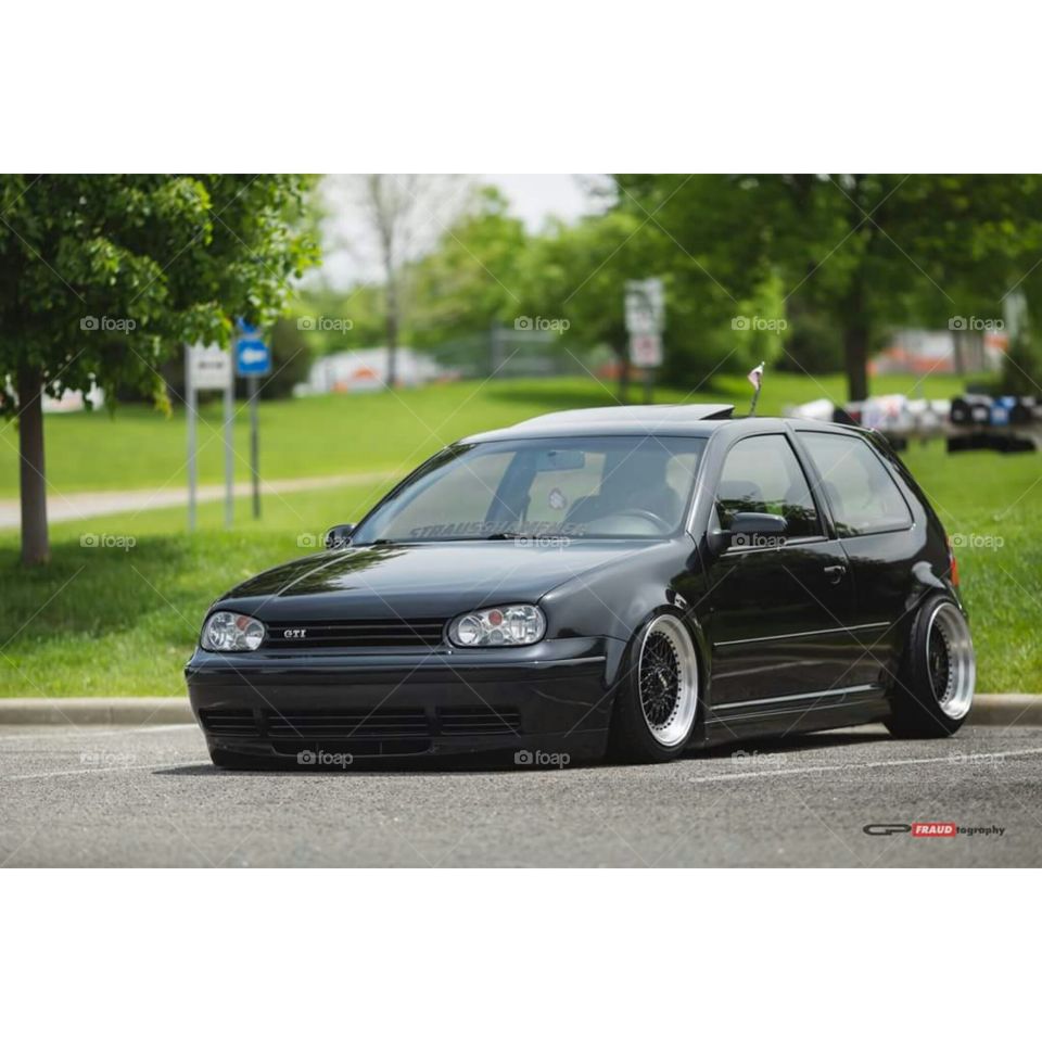 GTI bagged on BBS RS wheels. sitting pretty