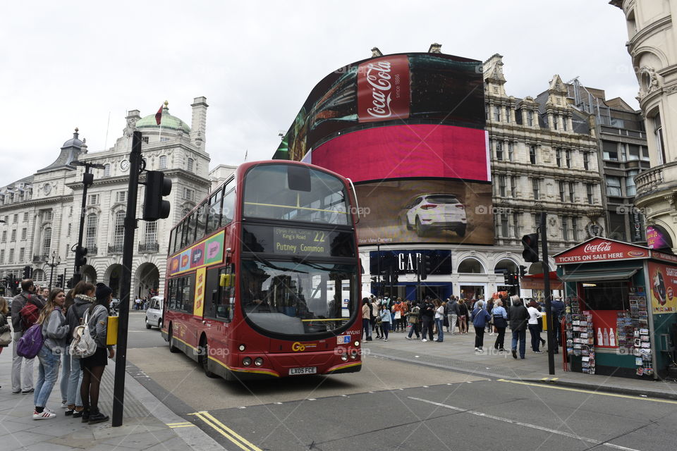 Piccadilly Circus in London.