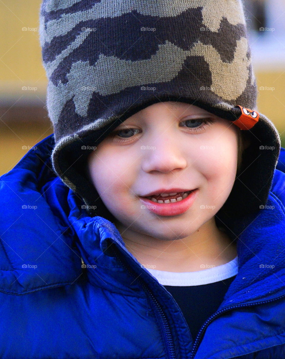 Extreme close-up of cute baby