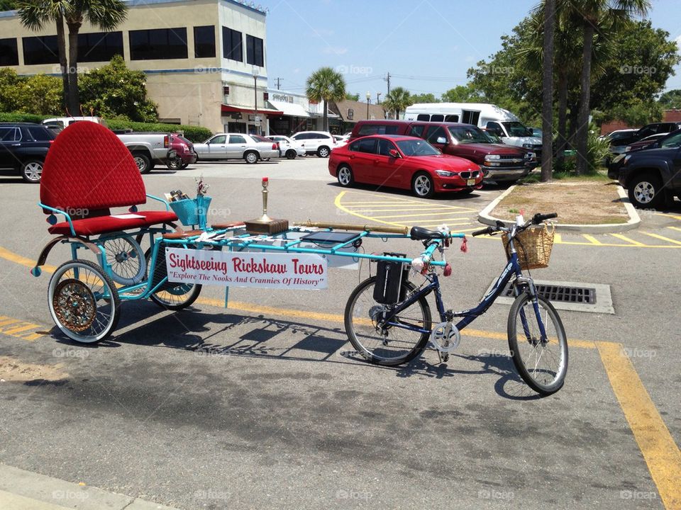 Sightseeing rickshaw bicycle