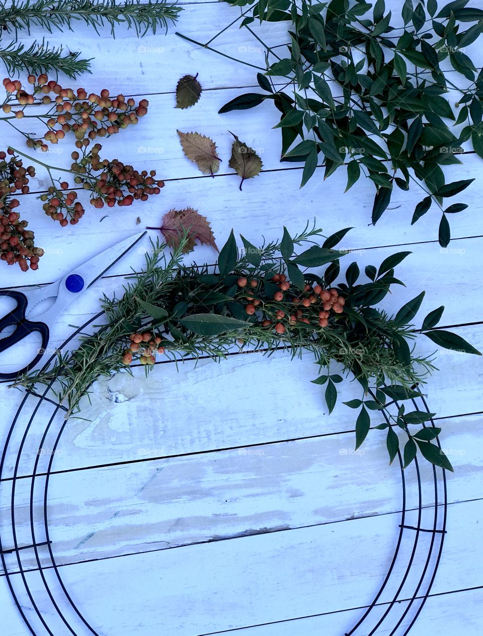 Fall Wreath With Rosemary And Winterberry