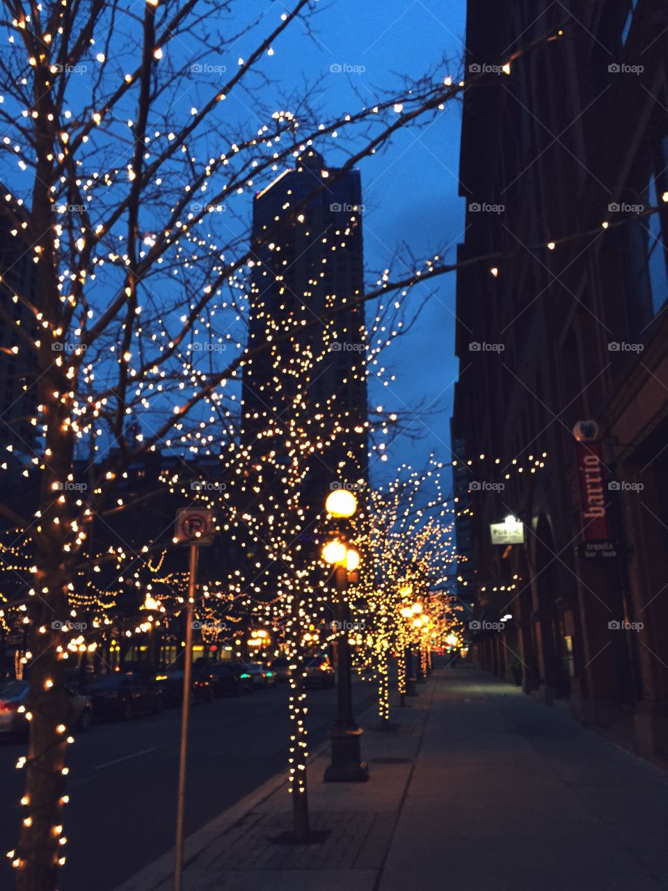 Street Lights. Downtown St Paul