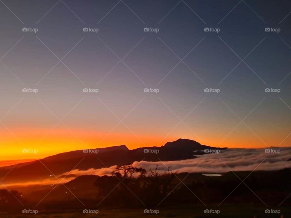 Levée du jour au volcan