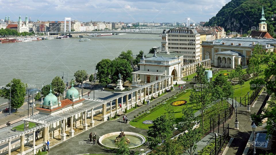Budapest. View from the Buda Castle over Budapest and The Danube River