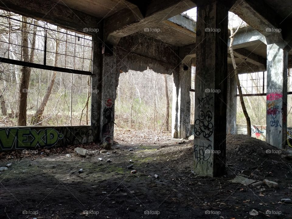 Abandoned Coal building on the Yough River Trail in Banning Pa