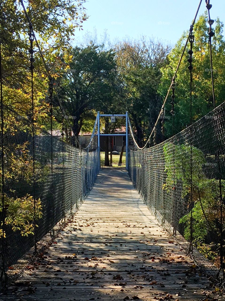 Suspension bridge. 