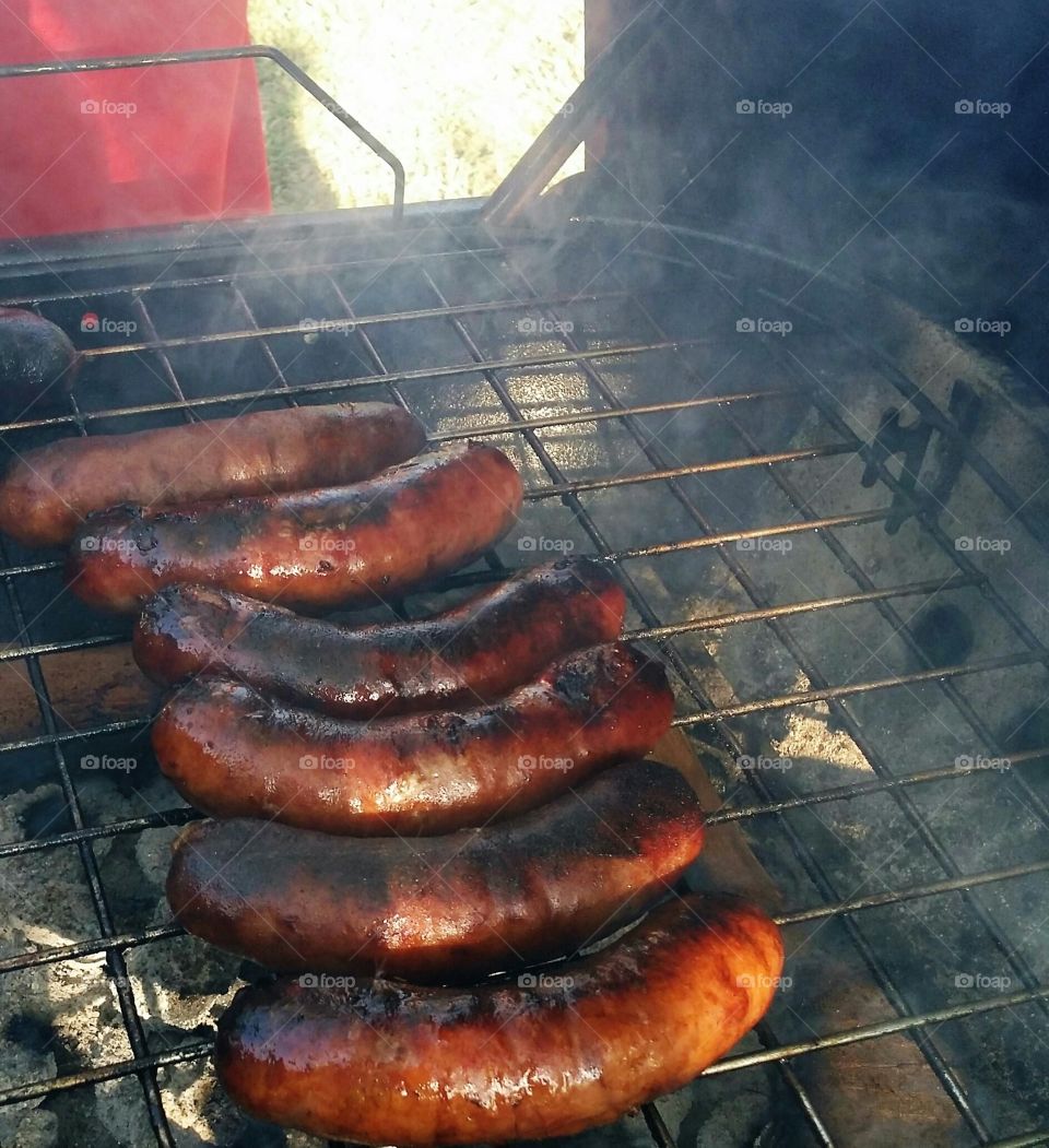 Grilling Bratwurst