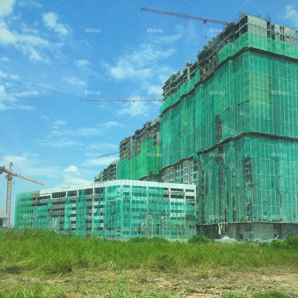 Building on progress. Construction site