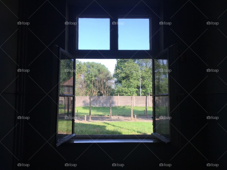 Through the window of Oswiecim block