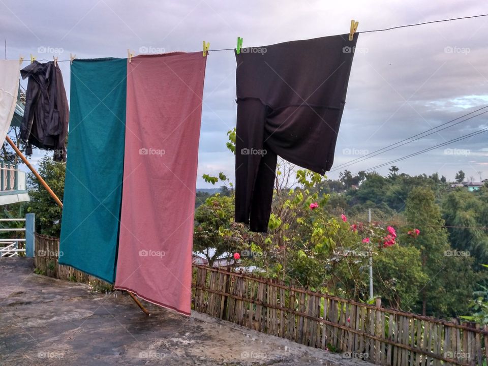 Drying clothes