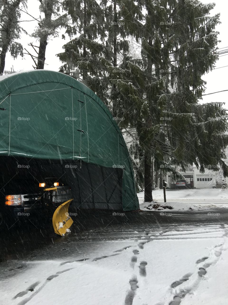 Green Color Story - garage hut