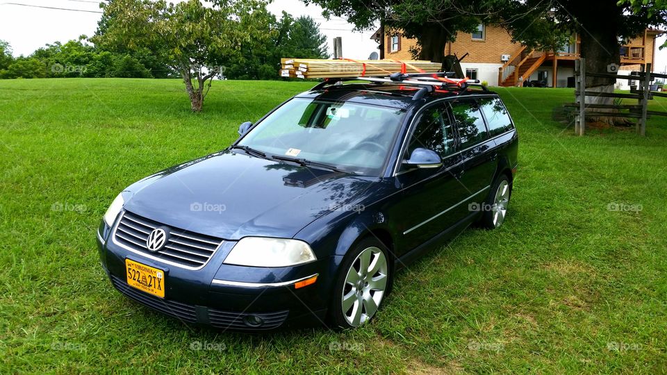 Hauling wood on the Volkswagen Passat