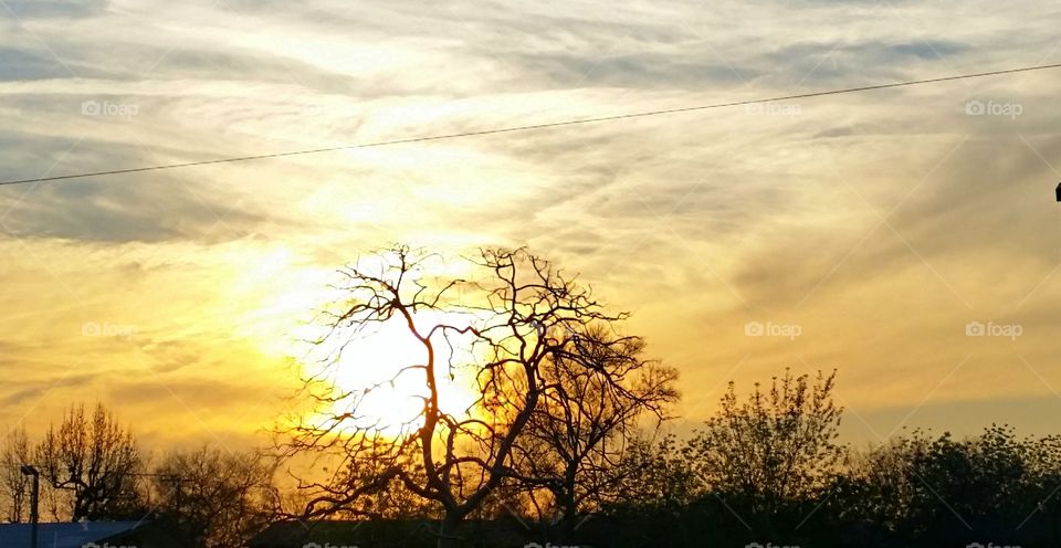 Sunset over a stark landscape!