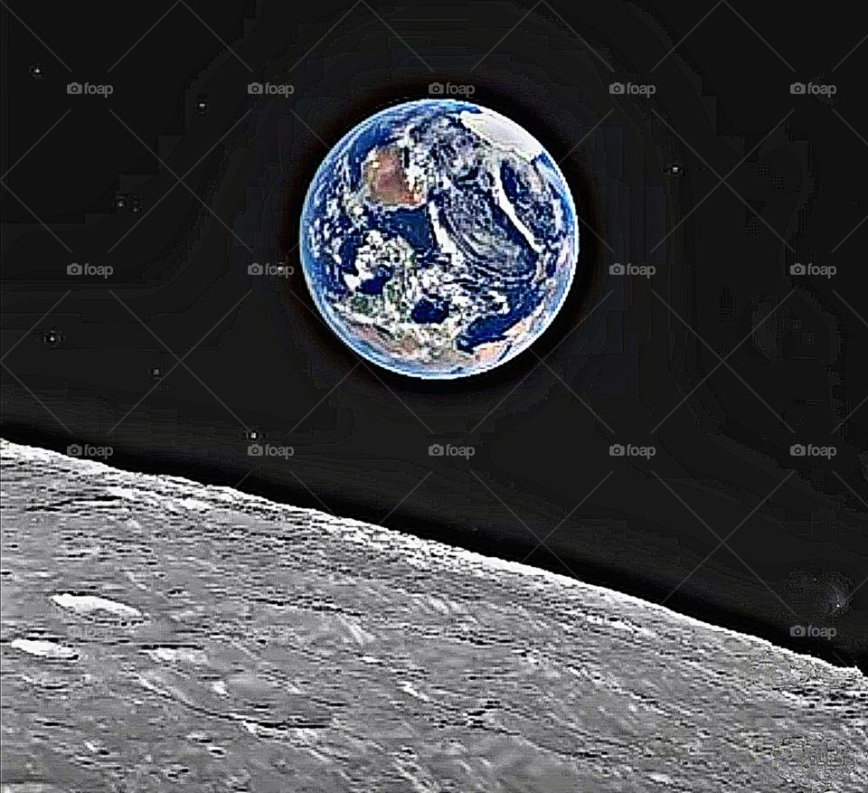 A beautiful and fascinating view of the Earth from the Moon.