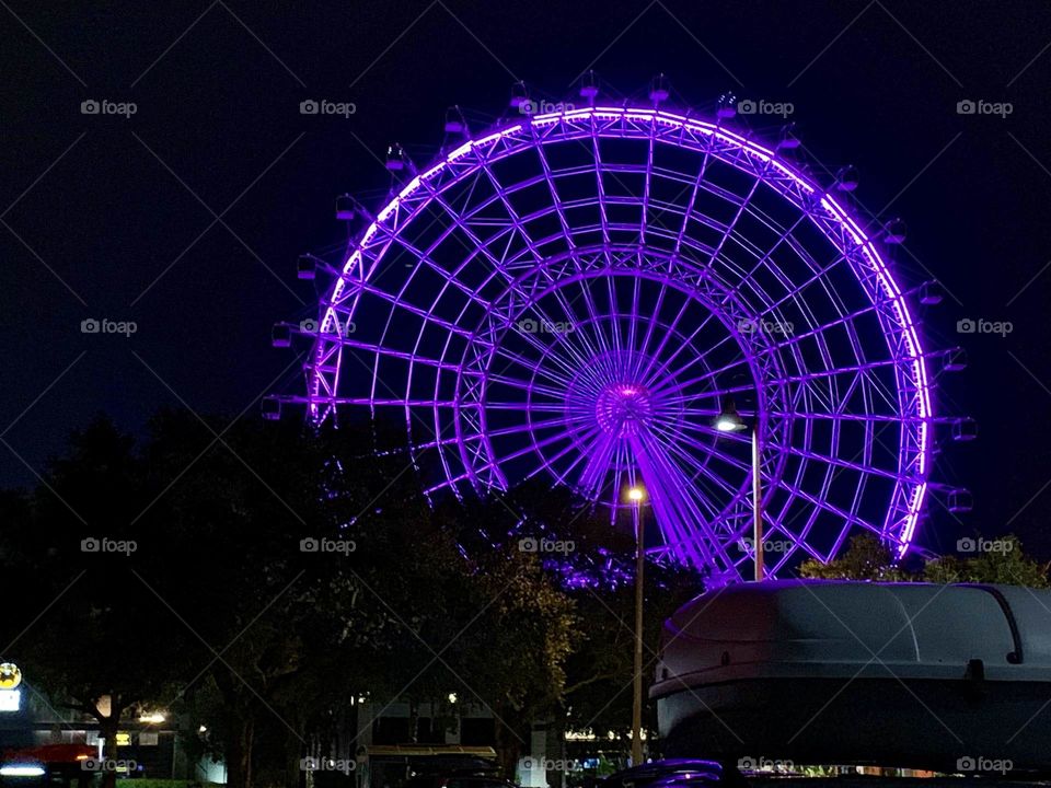 Ferris wheel at outdoor park in Miami