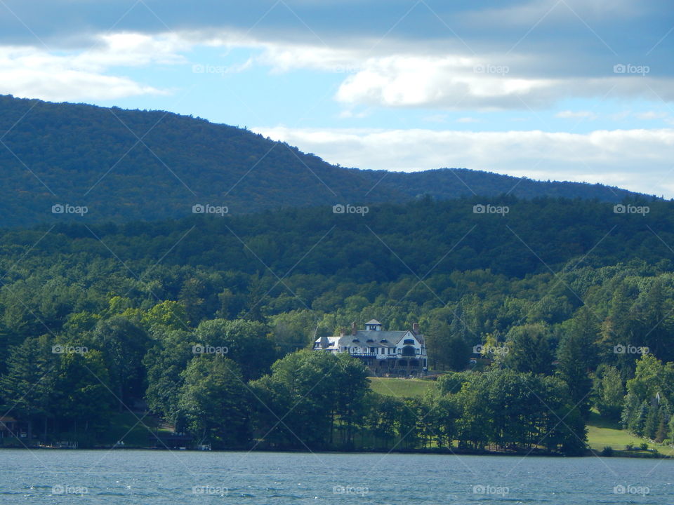 Mansion on Lake George New York