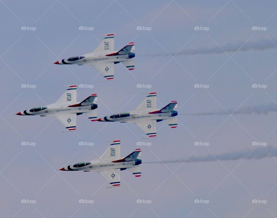 Thunderbird Jets at the Westover Air Force Base 