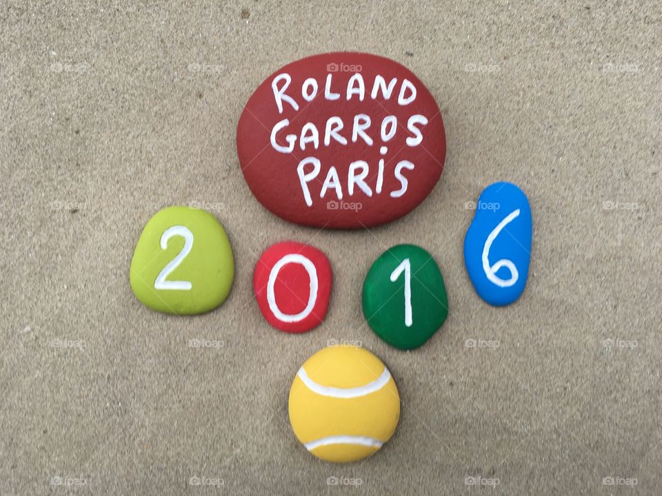 Roland Garros Tennis Tournament Grand Slam 2016 on stones