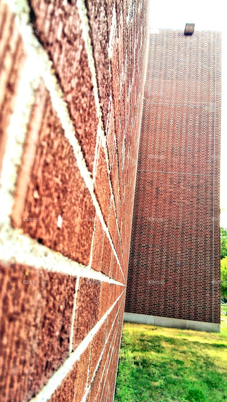 The Wall. Beautiful brick-work on the campus of the University of North Dakota