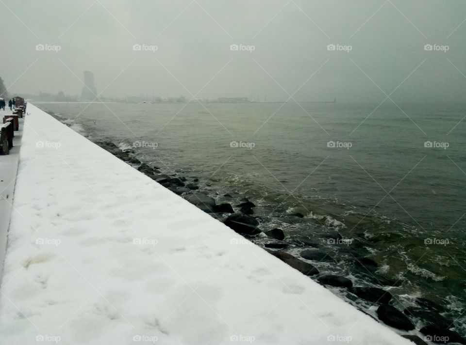 Water, Fog, Beach, Sea, Landscape