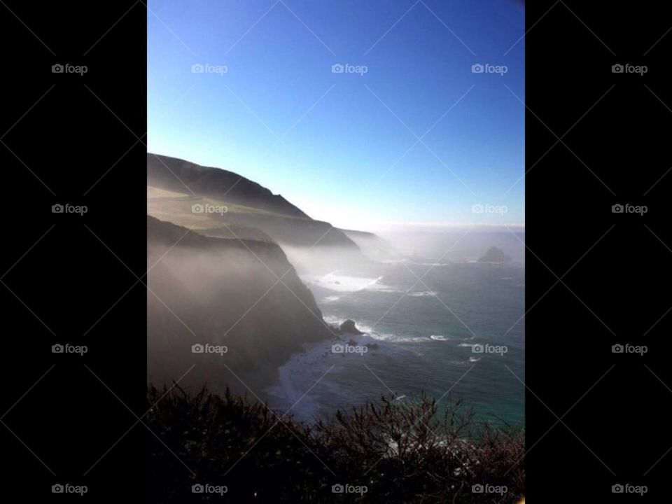 Foggy CA coast