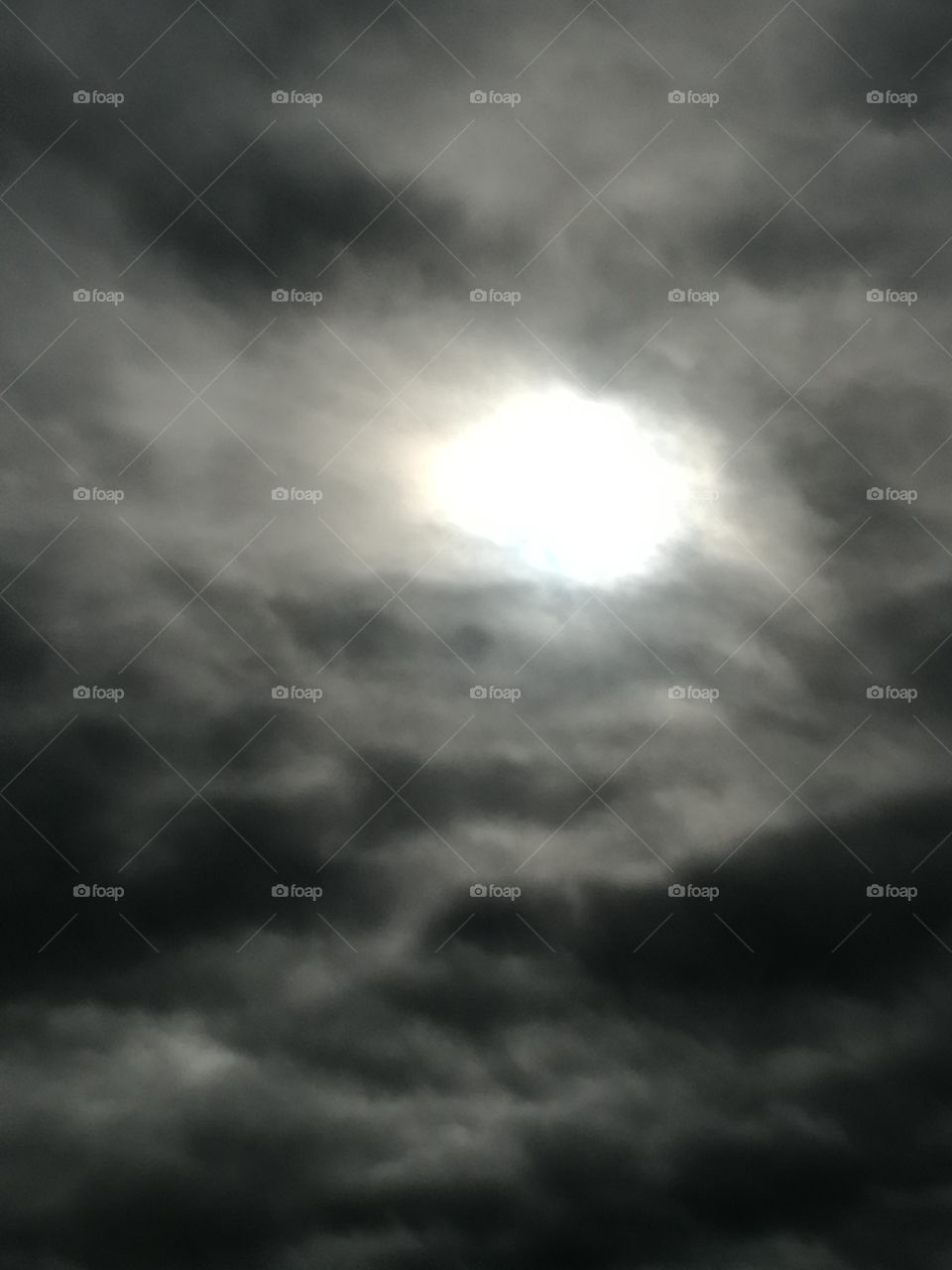 Sun in a grey sky