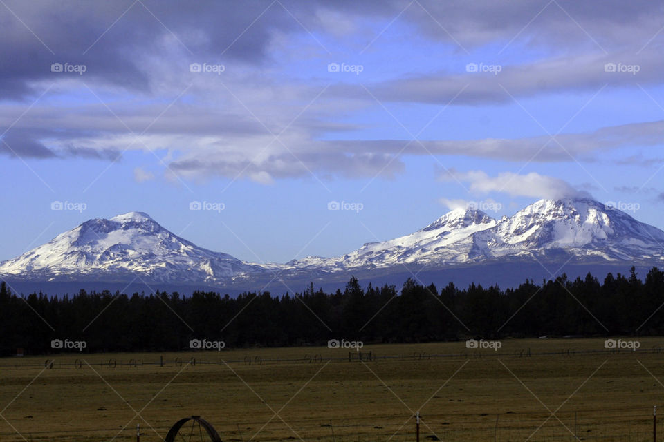 snow sky mountains fields by mmcook