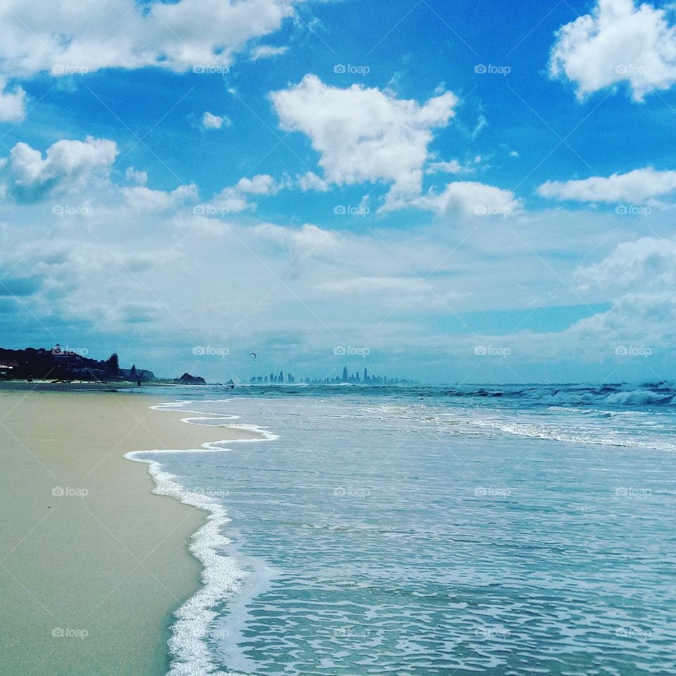 beautiful Currumbin beach, Gold Coast In Queensland