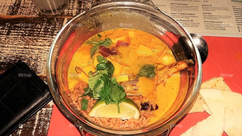 Curry Prawn Dish