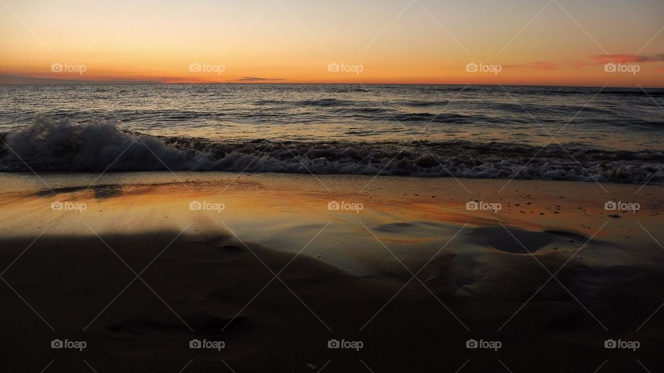 Amazing views polish sky and Baltic Sea