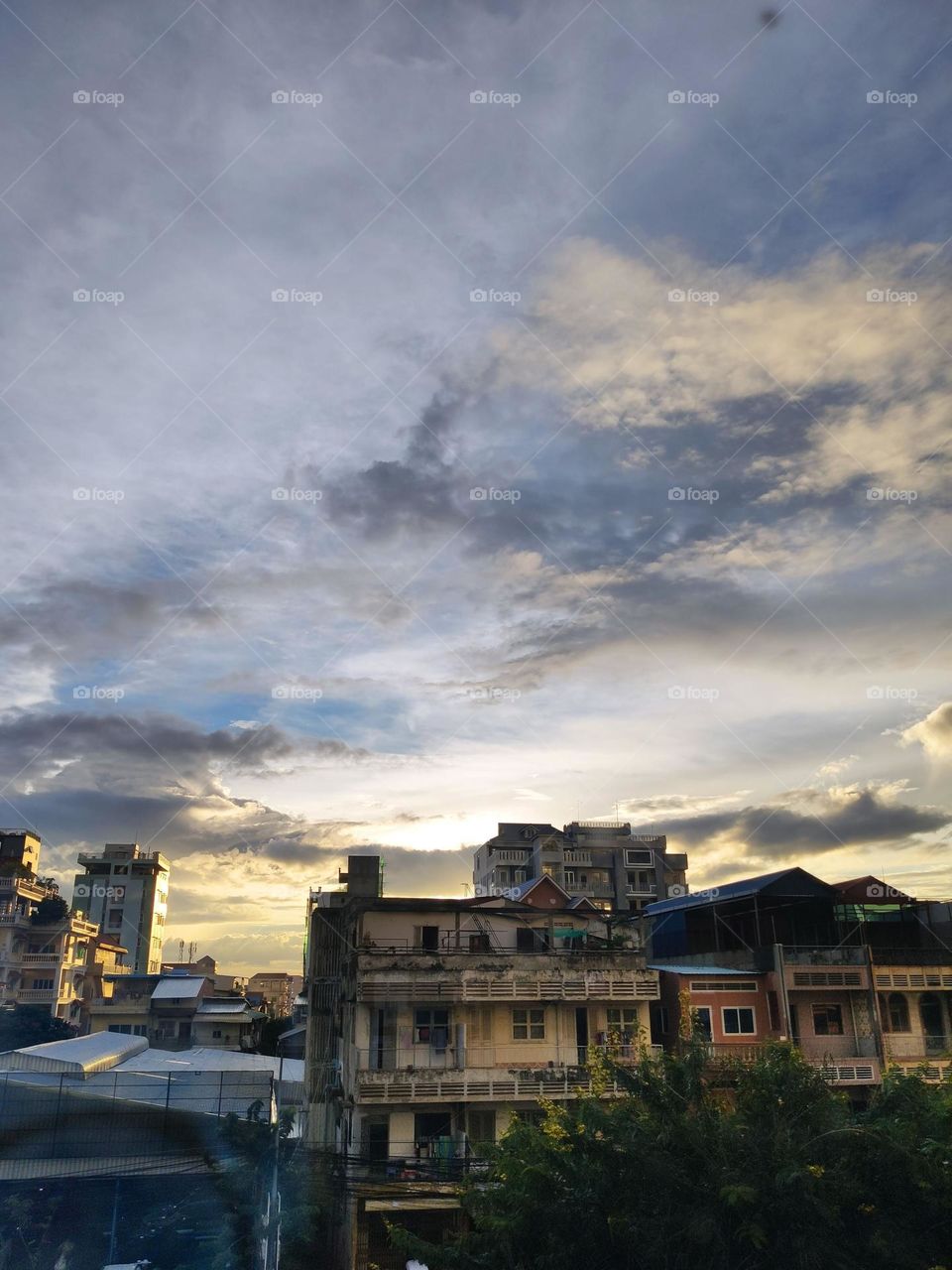 Sunset Clouds Sky of Phnom Penh Cambodia