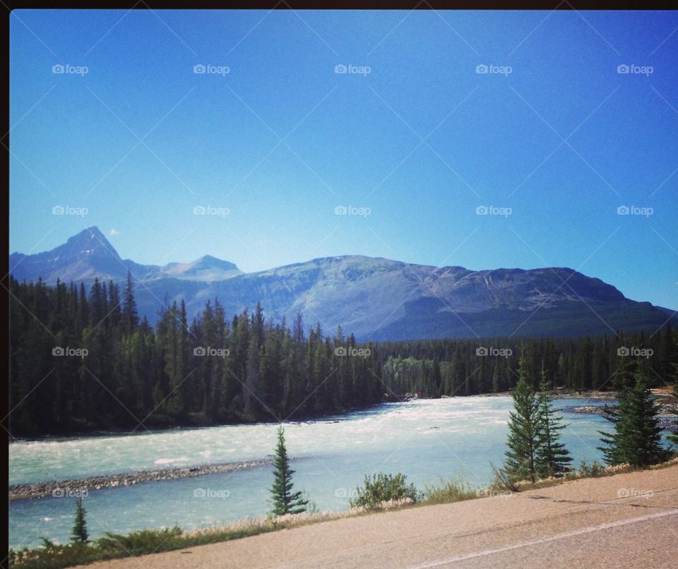 River Ride. Mountain Scenery 
