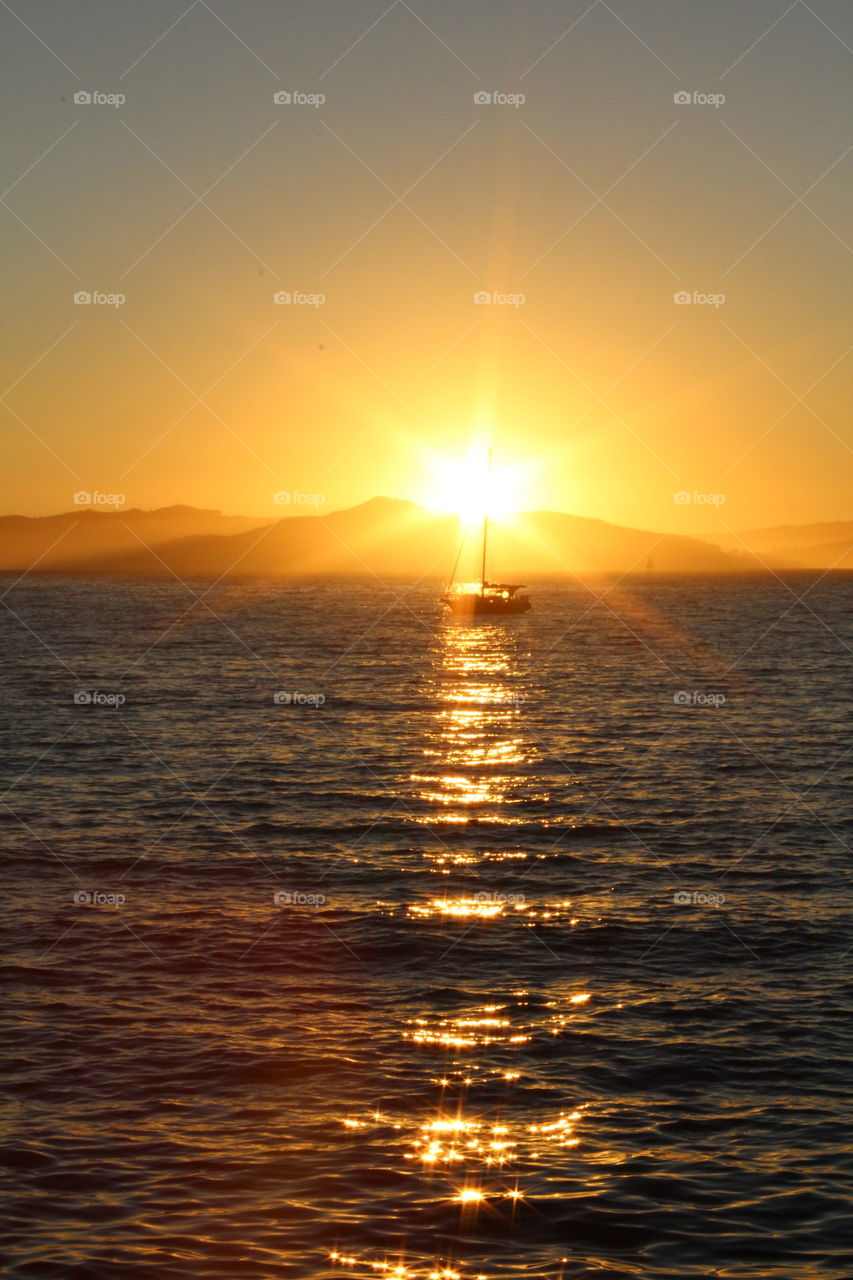 Sunset, Sun, Dawn, No Person, Water