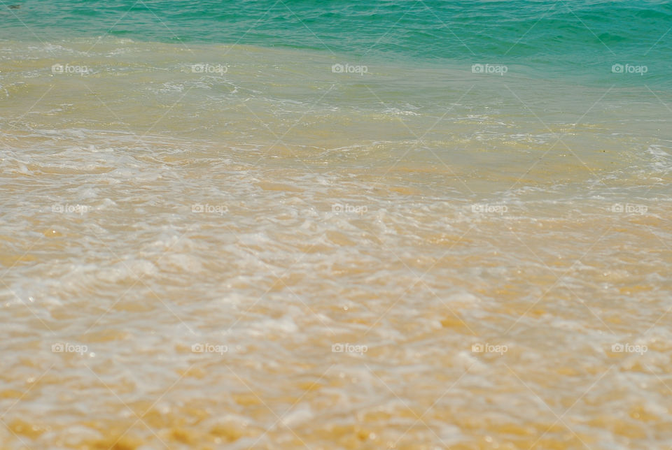 Low tide on the beach 