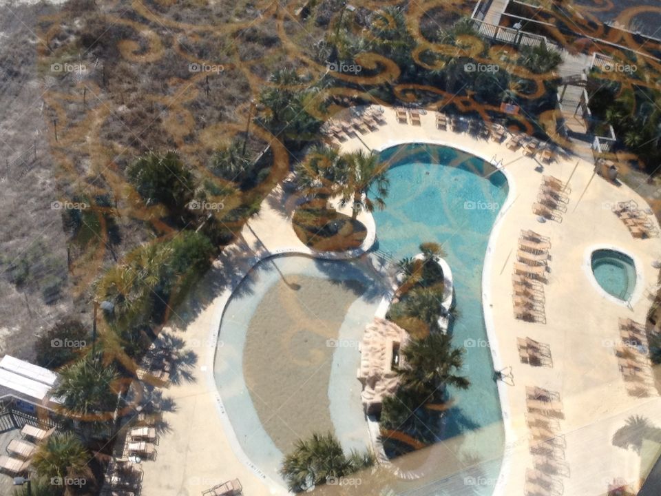 Myrtle Beach pool view from top floor
