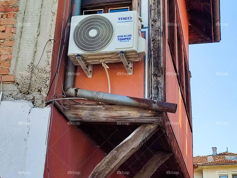 Air Conditioning of Revival House, Old Town Plovdiv, Bulgaria