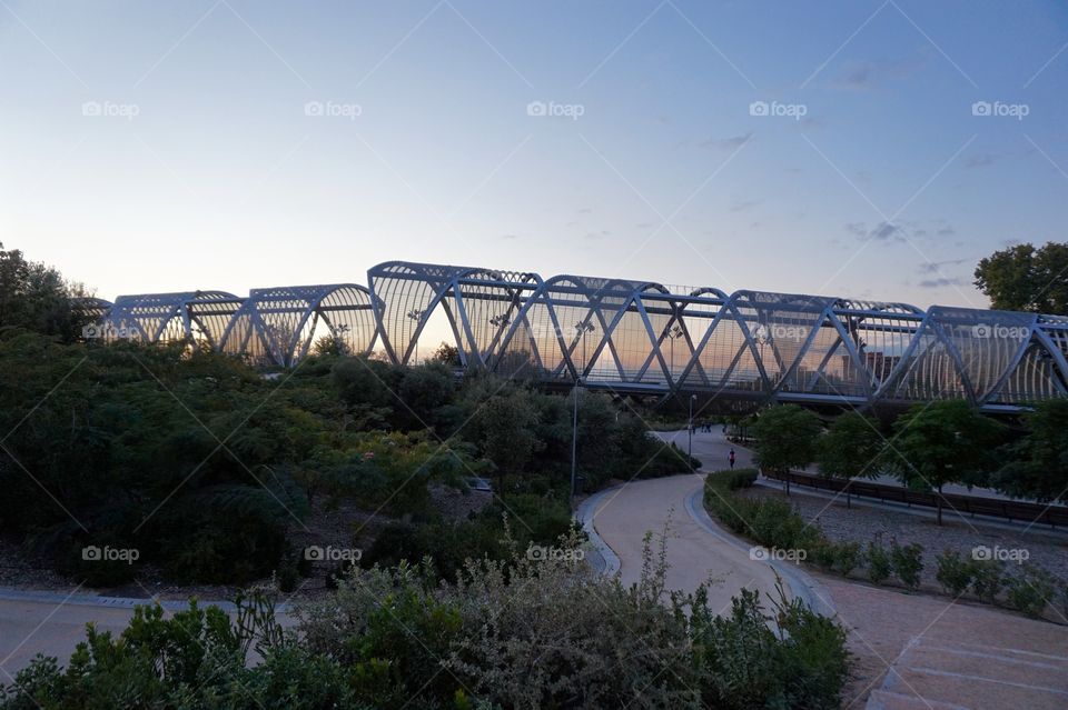 Pasarela de la Arganzuela footbridge, Madrid, Spain