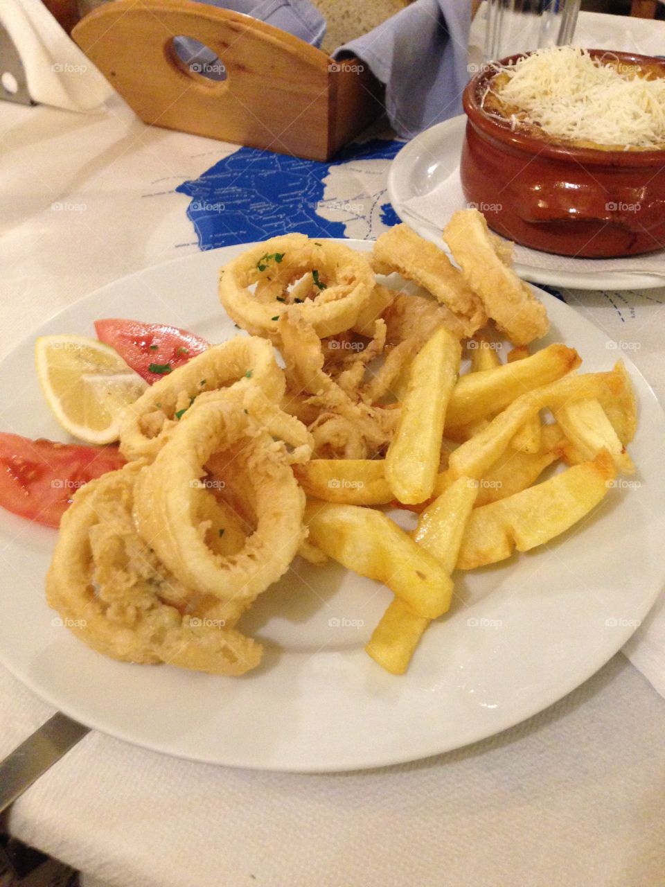 Fried calamari or squids