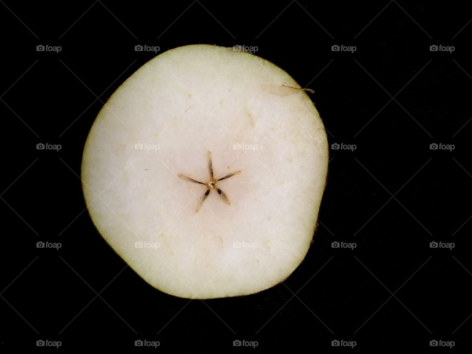 pear slice on black 