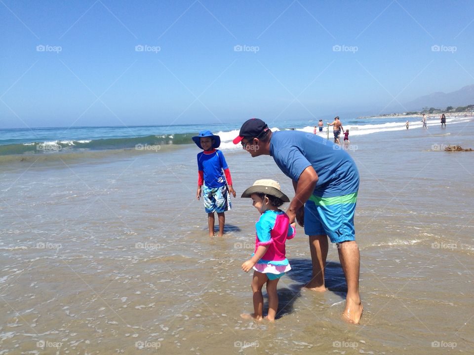 Dad and the children 