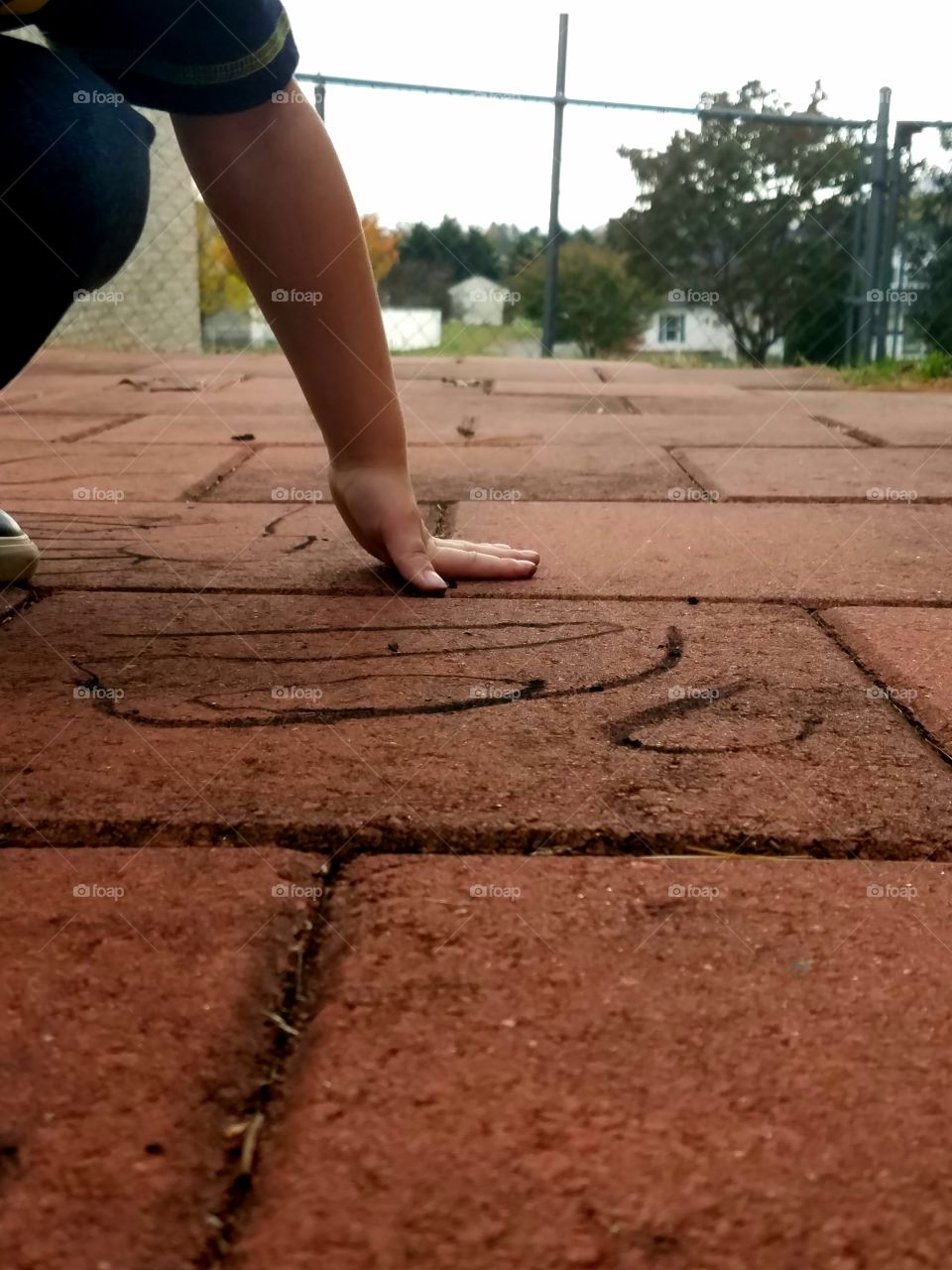 Drawing on the pavers