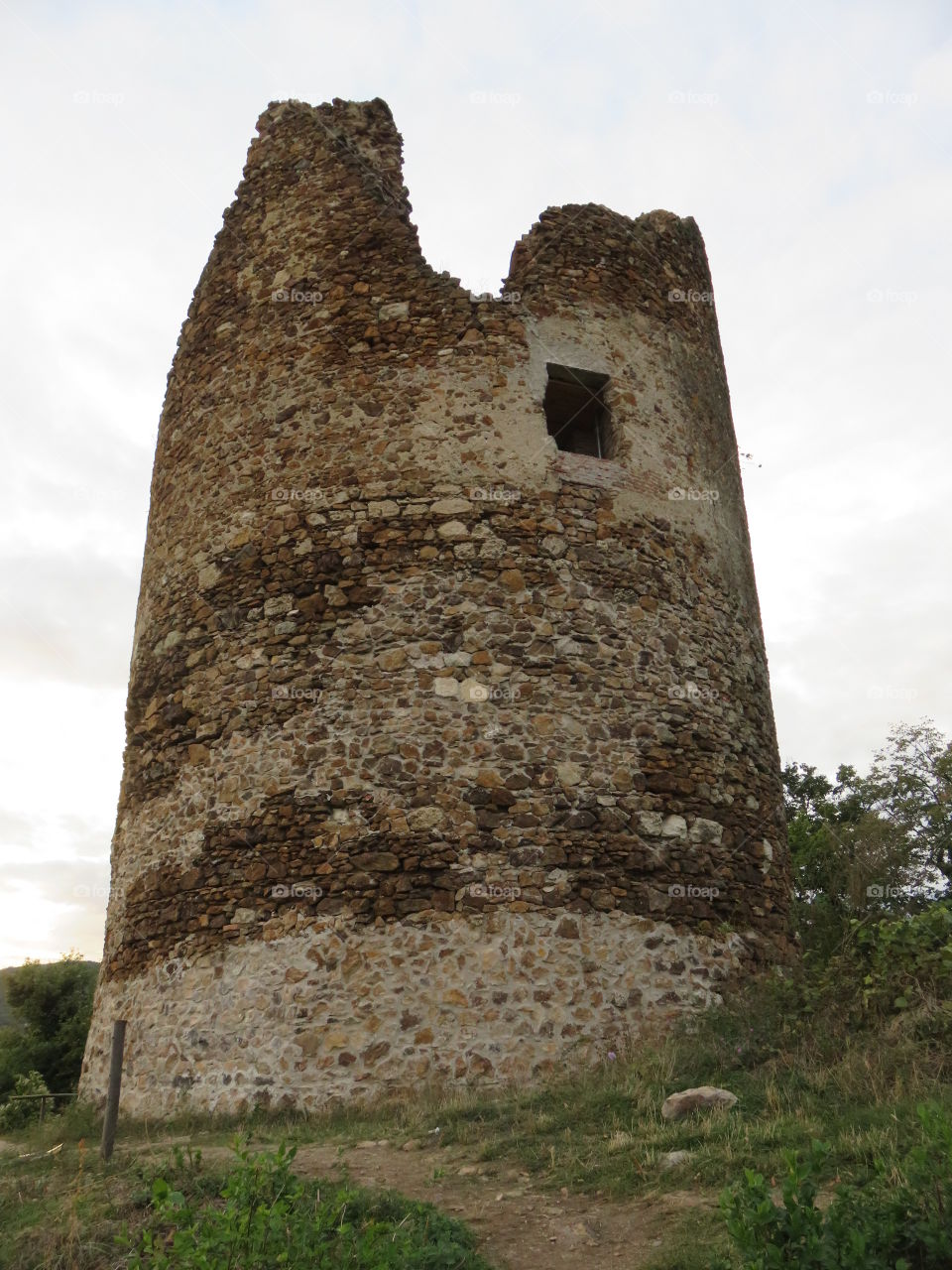 Medieval round tower ruined