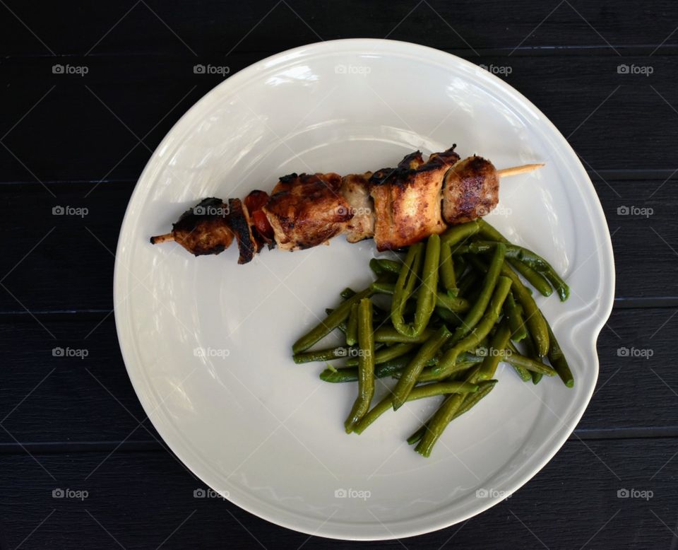 barbecue and green bean
