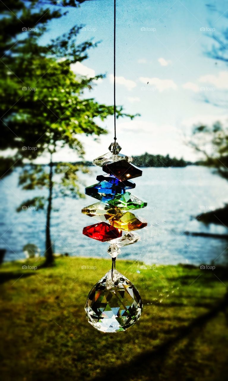 Crystal clear . A rainbow Crystal I got from the market.