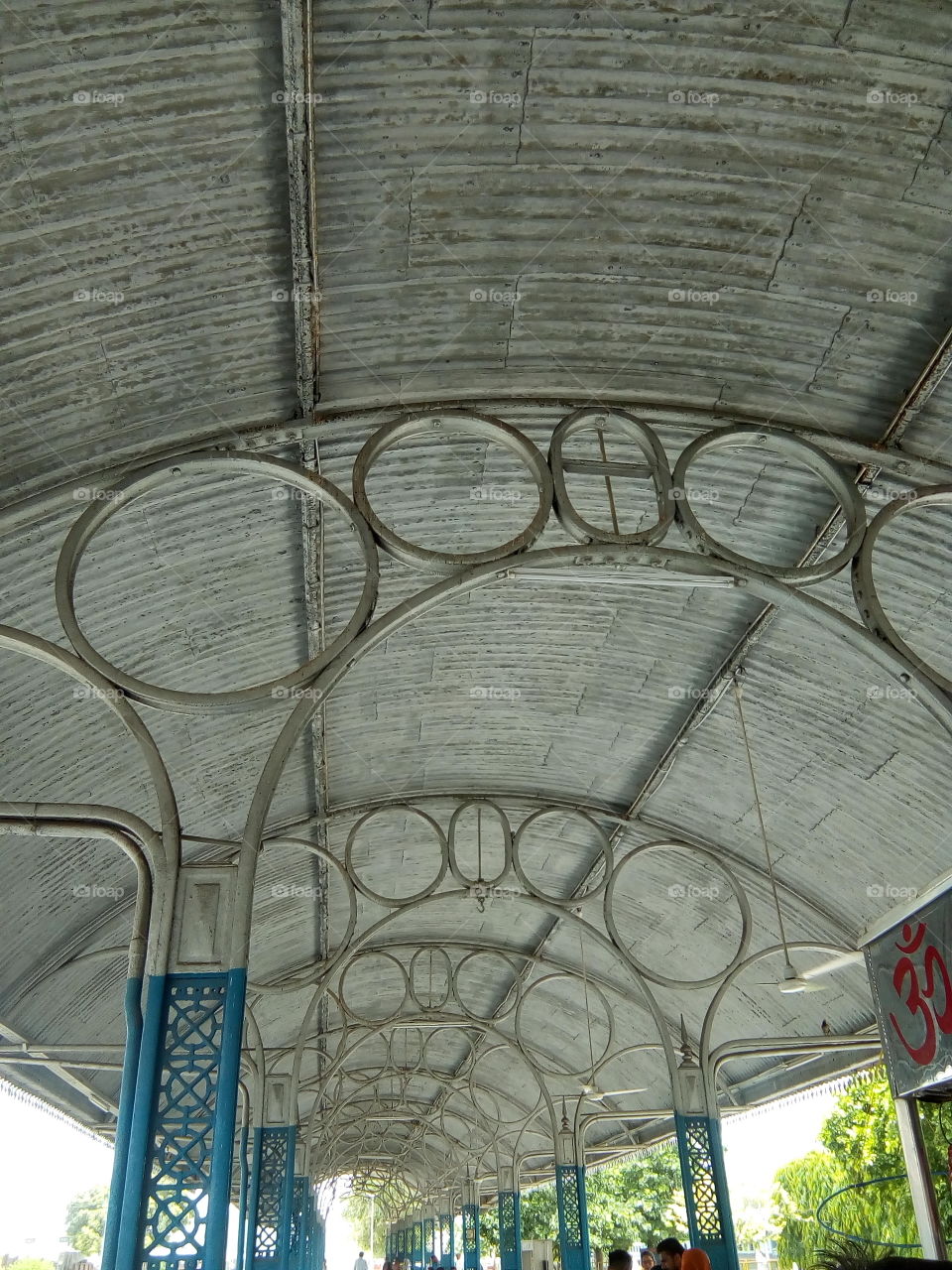 A beautiful design of ceiling of railway station Patiala. A beautiful Historical city in India.