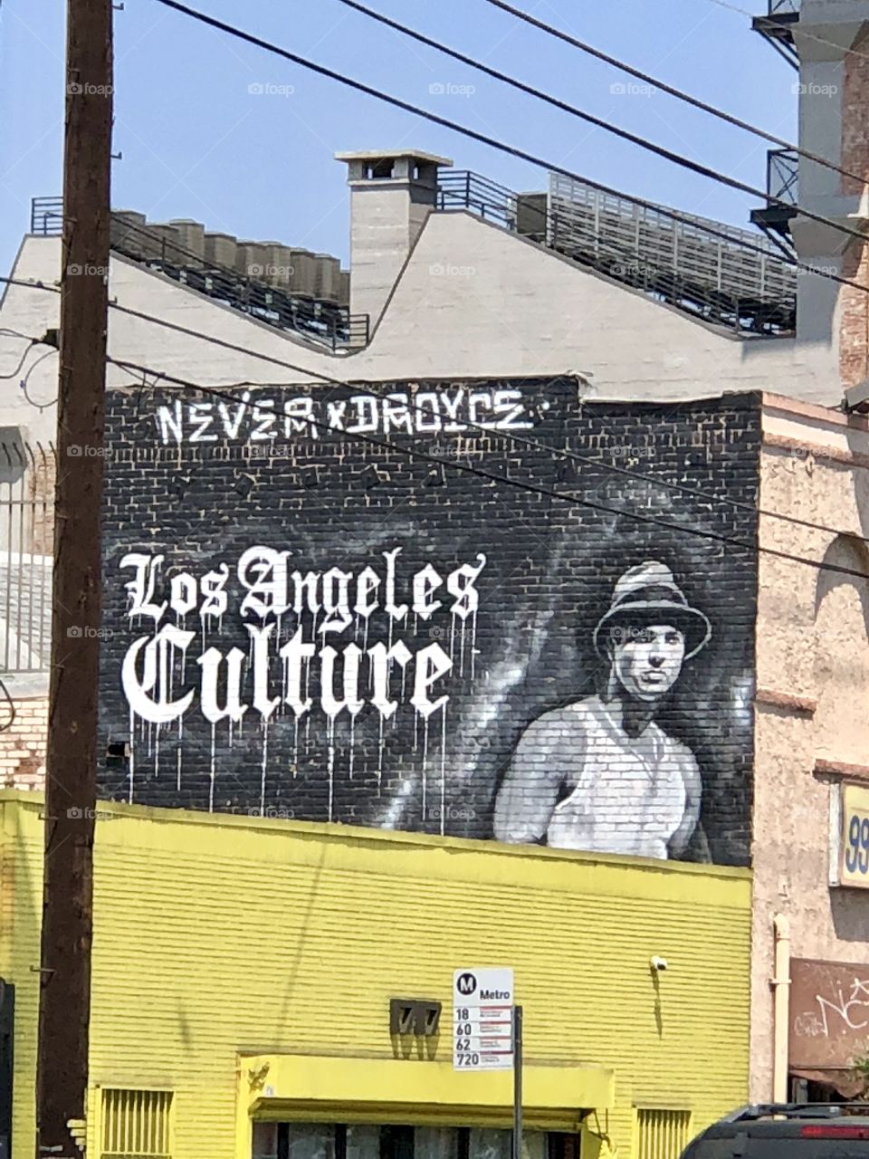 Street art located in the Arts District of Los Angeles, CA