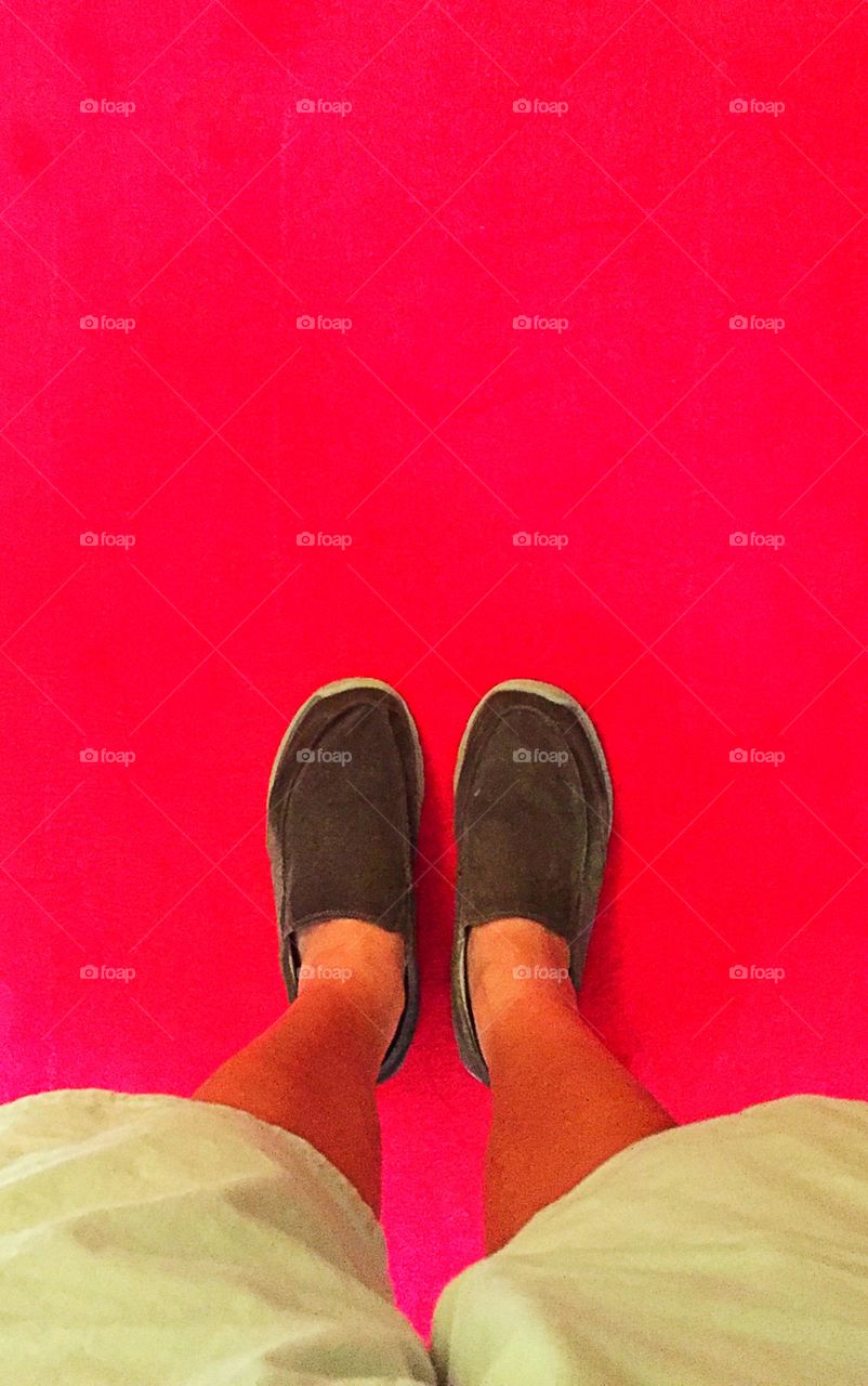 Standing on a Red carpet!