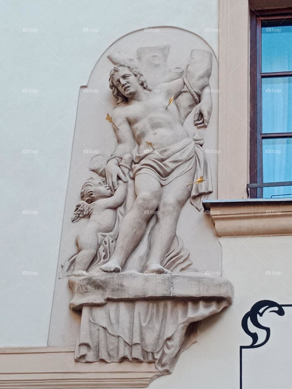 Prague city statue